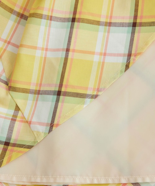 ROPE' PICNIC（ロペピクニック）の「【WEB限定カラー:ネイビー】着丈が選べるマドラスチェックスカート（スカート・レディース・ブラック/ネイビー/イエロー/グリーン・38/T38）」の21枚目の写真