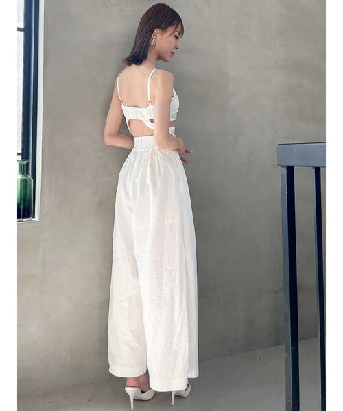 GYDA（ジェイダ）の「カシュクールキャミロンパース（つなぎ/オールインワン・レディース・オフホワイト/ブラック・FREE）」の11枚目の写真