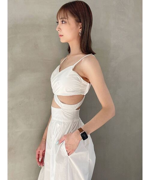 GYDA（ジェイダ）の「カシュクールキャミロンパース（つなぎ/オールインワン・レディース・オフホワイト/ブラック・FREE）」の15枚目の写真