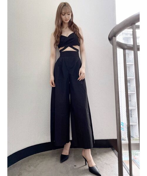 GYDA（ジェイダ）の「カシュクールキャミロンパース（つなぎ/オールインワン・レディース・オフホワイト/ブラック・FREE）」の16枚目の写真