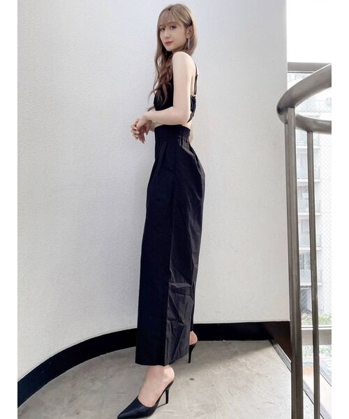 GYDA（ジェイダ）の「カシュクールキャミロンパース（つなぎ/オールインワン・レディース・オフホワイト/ブラック・FREE）」の17枚目の写真