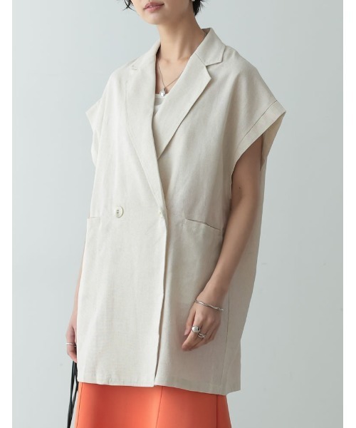 Re:EDIT（リエディ）の「リネンライクダブルテーラードジレ