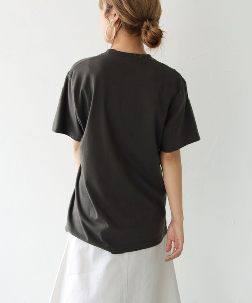 HER CLOSET（ハークローゼット）の「【shemoshelly】5.6オンスWeekendロゴTシャツ　新色追加（Tシャツ/カットソー・レディース・ホワイト/チャコールグレー/ブラック/ピンク/ネイビー/ホワイト系その他/ホワイト系その他2/ホワイト系その他3・S/M/L）」の21枚目の写真