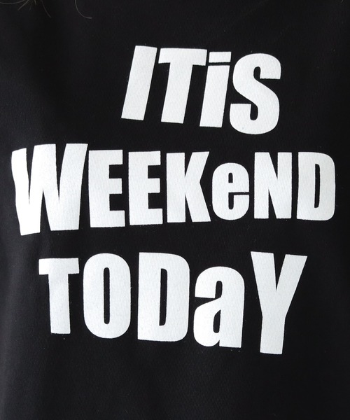 HER CLOSET(ハークローゼット)の「【shemoshelly】5.6オンスWeekendロゴTシャツ 新色追加(Tシャツ/カットソー・レディース・ホワイト/チャコールグレー/ブラック/ピンク/ネイビー/ホワイト系その他/ホワイト系その他2/ホワイト系その他3・S/M/L)」の11枚目の写真