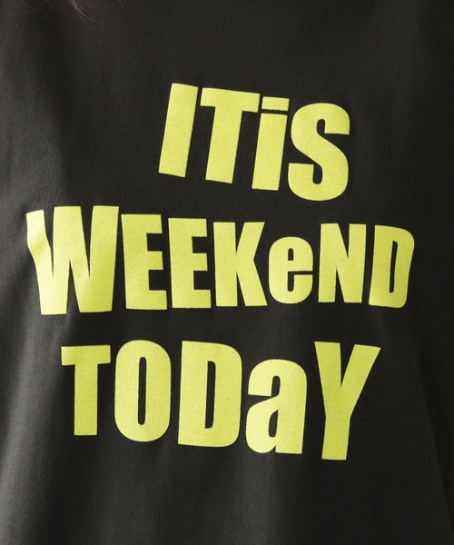 HER CLOSET(ハークローゼット)の「【shemoshelly】5.6オンスWeekendロゴTシャツ 新色追加(Tシャツ/カットソー・レディース・ホワイト/チャコールグレー/ブラック/ピンク/ネイビー/ホワイト系その他/ホワイト系その他2/ホワイト系その他3・S/M/L)」の12枚目の写真