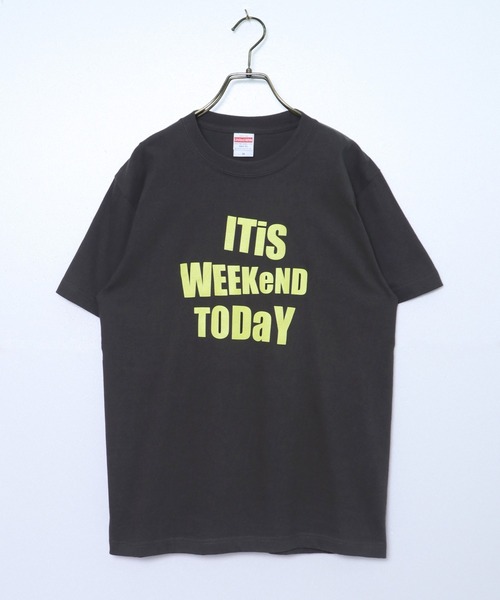 HER CLOSET(ハークローゼット)の「【shemoshelly】5.6オンスWeekendロゴTシャツ 新色追加(Tシャツ/カットソー・レディース・ホワイト/チャコールグレー/ブラック/ピンク/ネイビー/ホワイト系その他/ホワイト系その他2/ホワイト系その他3・S/M/L)」の21枚目の写真