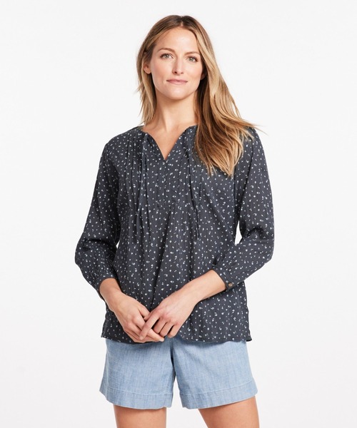 L.L.Bean（エルエルビーン）の「キャンプ・ブラウス、プリント ジャパン・フィット（シャツ/ブラウス・レディース・ネイビー/ホワイト系その他・SMALL/MEDIUM/LARGE/X-LARGE）」の10枚目の写真