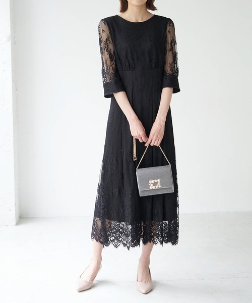 ROPE' PICNIC(ロペピクニック)の「ビジューベロアクラッチ&ショルダーバッグ(クラッチバッグ・レディース・ライトグレー/ブラック・FREE)」の3枚目の写真