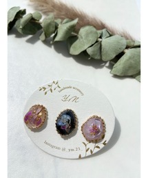 【YM】変形×3粒ピアス(MA)