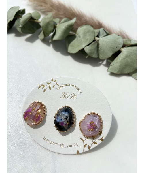 tone(トーン)の「【YM】変形×3粒ピアス(MA)(ピアス(両耳用)・レディース・ゴールド・FREE)」の1枚目の写真