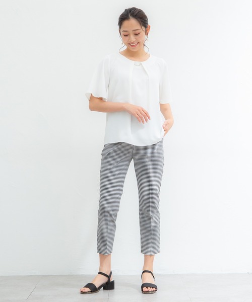 Honeys（ハニーズ）の「メタルパーツ付ブラウス（シャツ/ブラウス・レディース・モカ/グリーン/ピンク系その他/ダークブルー/ネイビー/ホワイト・M/S/LL/L）」の8枚目の写真