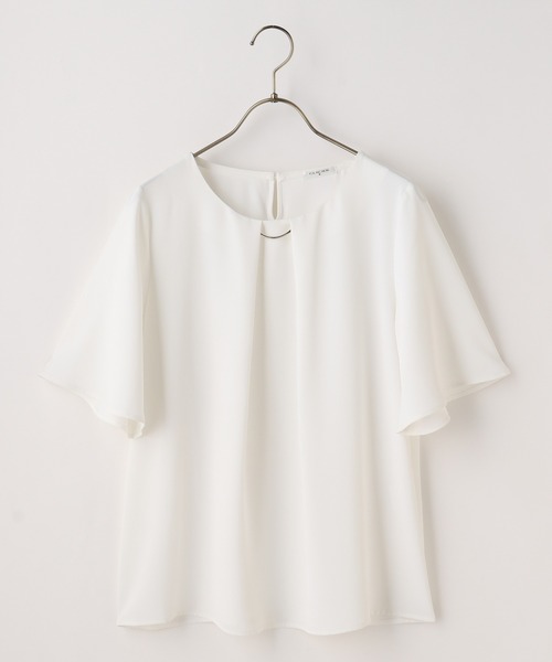 Honeys（ハニーズ）の「メタルパーツ付ブラウス（シャツ/ブラウス・レディース・モカ/グリーン/ピンク系その他/ダークブルー/ネイビー/ホワイト・M/S/LL/L）」の15枚目の写真