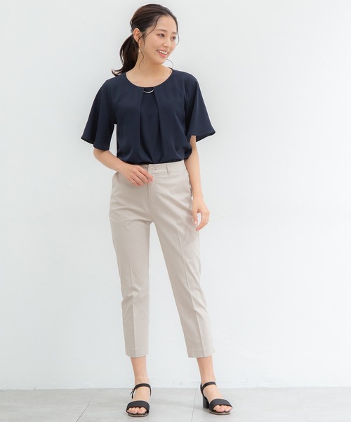 Honeys（ハニーズ）の「メタルパーツ付ブラウス（シャツ/ブラウス・レディース・モカ/グリーン/ピンク系その他/ダークブルー/ネイビー/ホワイト・M/S/LL/L）」の16枚目の写真