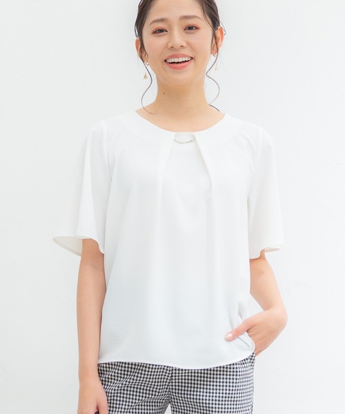 Honeys（ハニーズ）の「メタルパーツ付ブラウス（シャツ/ブラウス・レディース・モカ/グリーン/ピンク系その他/ダークブルー/ネイビー/ホワイト・M/S/LL/L）」の11枚目の写真