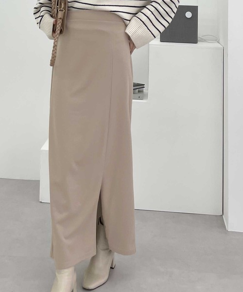 mily bilet（ミウィビレット）の「【mily bilet】スリット入りハイウエストIラインスカート（スカート・レディース・ブラック/ブルー/グリーン/オレンジ/グレイッシュベージュ・SMALL/MEDIUM/LARGE）」の17枚目の写真