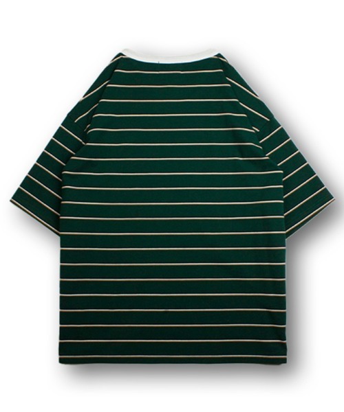 BAD BOY（バッドボーイ）の「BADBOY ロゴ 刺繍 ボーダーTシャツ（Tシャツ/カットソー・メンズ・サックスブルー/グリーン/ホワイト・M/L）」の7枚目の写真