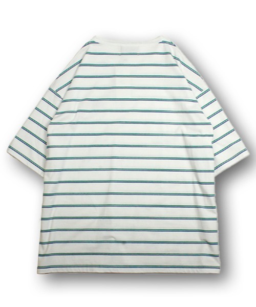 BAD BOY（バッドボーイ）の「BADBOY ロゴ 刺繍 ボーダーTシャツ（Tシャツ/カットソー・メンズ・サックスブルー/グリーン/ホワイト・M/L）」の9枚目の写真