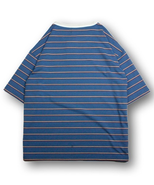 BAD BOY（バッドボーイ）の「BADBOY ロゴ 刺繍 ボーダーTシャツ（Tシャツ/カットソー・メンズ・サックスブルー/グリーン/ホワイト・M/L）」の8枚目の写真