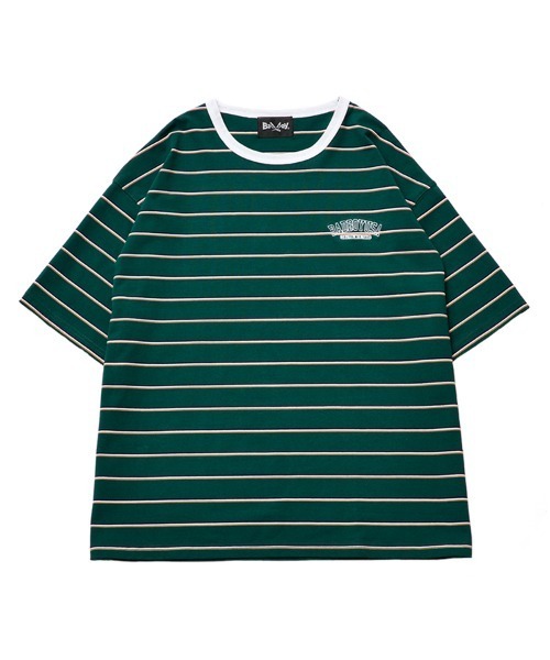 BAD BOY（バッドボーイ）の「BADBOY ロゴ 刺繍 ボーダーTシャツ（Tシャツ/カットソー・メンズ・サックスブルー/グリーン/ホワイト・M/L）」の4枚目の写真