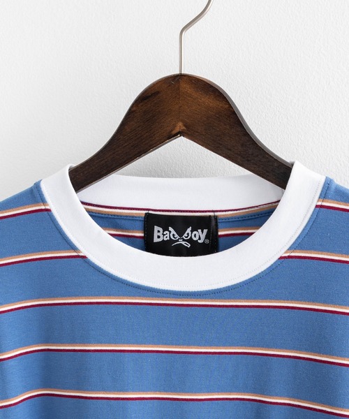BAD BOY（バッドボーイ）の「BADBOY ロゴ 刺繍 ボーダーTシャツ（Tシャツ/カットソー・メンズ・サックスブルー/グリーン/ホワイト・M/L）」の15枚目の写真
