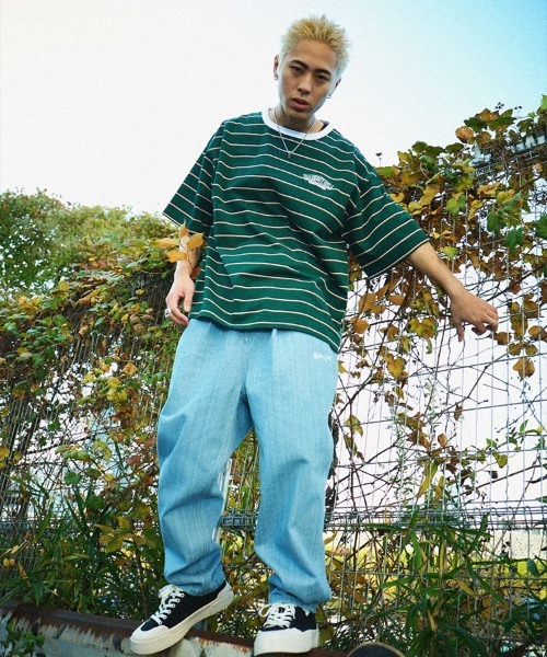 BAD BOY（バッドボーイ）の「BADBOY ロゴ 刺繍 ボーダーTシャツ（Tシャツ/カットソー・メンズ・サックスブルー/グリーン/ホワイト・M/L）」の22枚目の写真