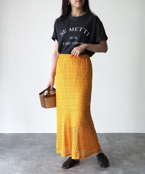 Riberry（リベリー）の「レースマーメイドスカート（スカート・レディース・ブラック/オフホワイト/イエロー/グリーン/グレイッシュベージュ・MEDIUM）」の22枚目の写真