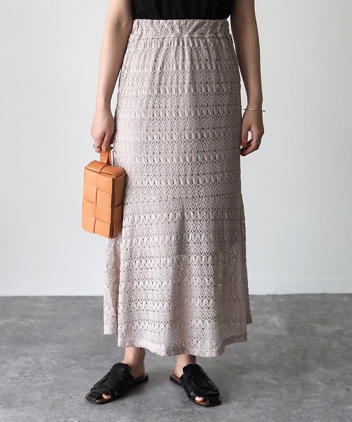 Riberry（リベリー）の「レースマーメイドスカート（スカート・レディース・ブラック/オフホワイト/イエロー/グリーン/グレイッシュベージュ・MEDIUM）」の16枚目の写真