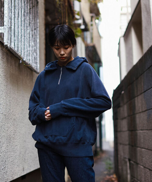 scair（スケアー）の「scair / half zip hoodie（スウェット・メンズ・ネイビー/レッド系その他7・2/4/3）」の6枚目の写真