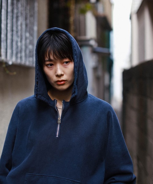 scair（スケアー）の「scair / half zip hoodie（スウェット・メンズ・ネイビー/レッド系その他7・2/4/3）」の18枚目の写真