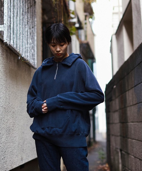 scair（スケアー）の「scair / half zip hoodie（スウェット・メンズ・ネイビー/レッド系その他7・2/4/3）」の19枚目の写真