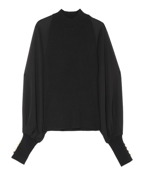 LAGUNAMOON（ラグナムーン）の「ラグランスリーブドッキングニットプルオーバー（ニット/セーター・レディース・ブラック/ミント/モカ・FREE）」の14枚目の写真