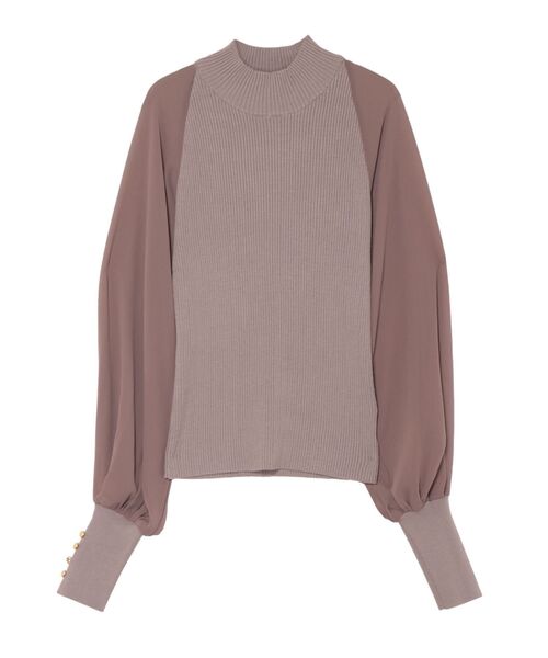 LAGUNAMOON（ラグナムーン）の「ラグランスリーブドッキングニットプルオーバー（ニット/セーター・レディース・ブラック/ミント/モカ・FREE）」の16枚目の写真