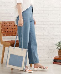 SHOO・LA・RUE | ストライプキャンバスポケットトート(トートバッグ)