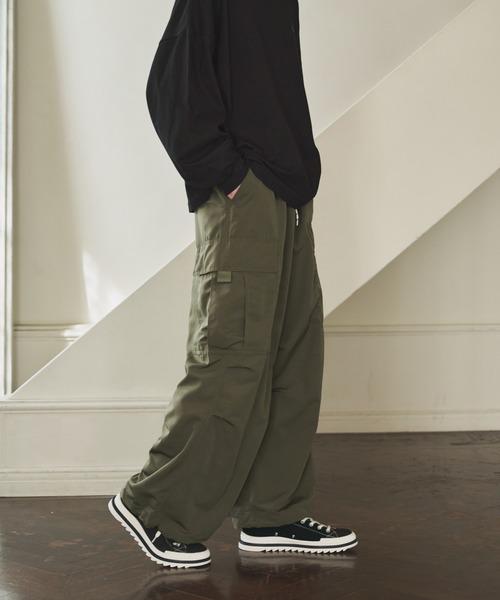 ADAMASTE（アダマスト）の「ルーズワイドミリタリーカーゴパンツ（カーゴパンツ・メンズ・ブラック/カーキ・SMALL/MEDIUM/LARGE）」の7枚目の写真