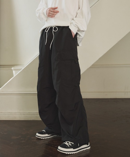 ADAMASTE（アダマスト）の「ルーズワイドミリタリーカーゴパンツ（カーゴパンツ・メンズ・ブラック/カーキ・SMALL/MEDIUM/LARGE）」の10枚目の写真