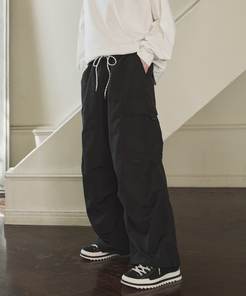 ADAMASTE（アダマスト）の「ルーズワイドミリタリーカーゴパンツ（カーゴパンツ・メンズ・ブラック/カーキ・SMALL/MEDIUM/LARGE）」の11枚目の写真