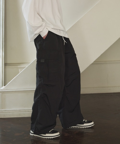 ADAMASTE（アダマスト）の「ルーズワイドミリタリーカーゴパンツ（カーゴパンツ・メンズ・ブラック/カーキ・SMALL/MEDIUM/LARGE）」の13枚目の写真