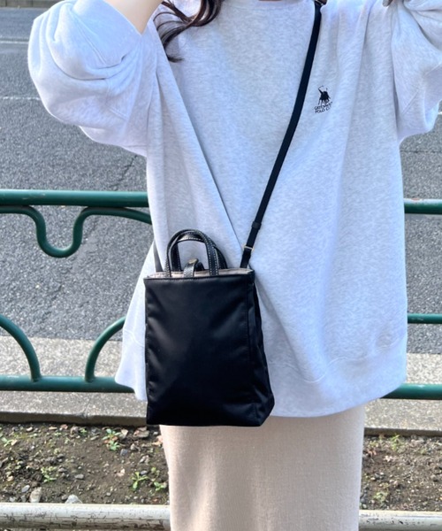 russet(ラシット)の「《SHOPPER》スマホショルダー【THE CLOUDS NYLON】 (Z-109)(ショルダーバッグ・レディース・カーキ/グレー/ブラック/グリーン/ピンク/スカイブルー・FREE)」の10枚目の写真