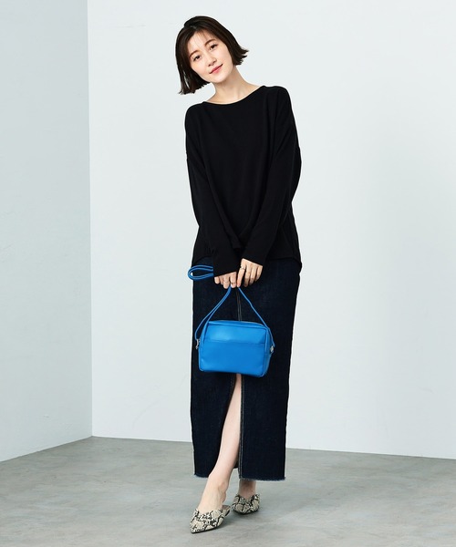 SOMETHING（サムシング）の「SOMETHING スリットデニムスカート（デニムスカート・レディース・ライトブルー/インディゴブルー・SMALL/MEDIUM）」の12枚目の写真