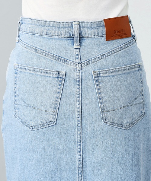 SOMETHING（サムシング）の「SOMETHING スリットデニムスカート（デニムスカート・レディース・ライトブルー/インディゴブルー・SMALL/MEDIUM）」の18枚目の写真