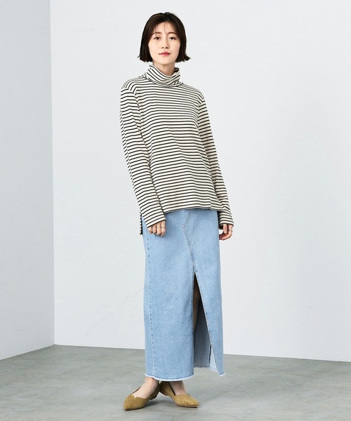 SOMETHING（サムシング）の「SOMETHING スリットデニムスカート（デニムスカート・レディース・ライトブルー/インディゴブルー・SMALL/MEDIUM）」の22枚目の写真