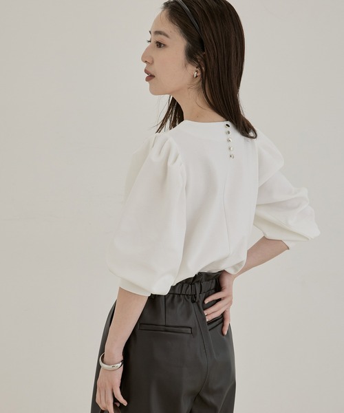 【洗える】ロングカフスポンチプルオーバー