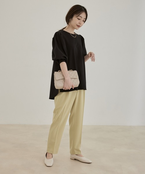 【洗える】ロングカフスポンチプルオーバー