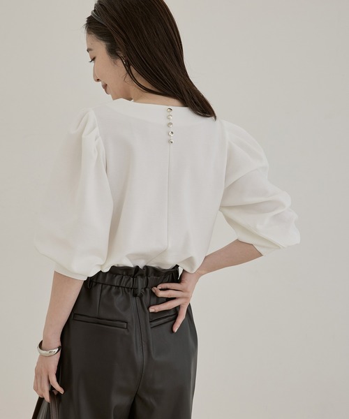 【洗える】ロングカフスポンチプルオーバー