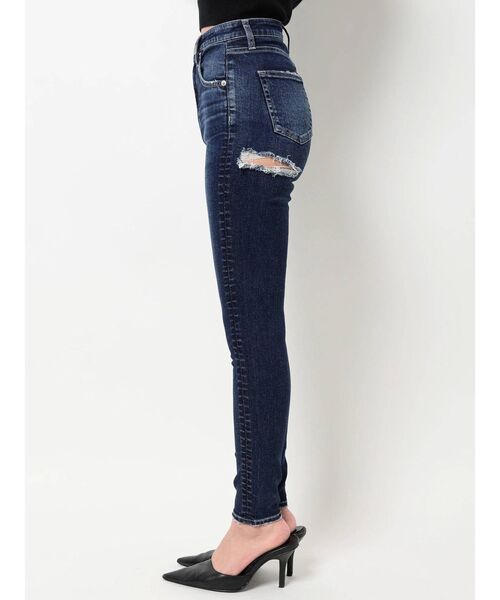 GYDA（ジェイダ）の「ハイウエスト ダブルBACKRIPPED デニムスキニーパンツ（デニムパンツ・レディース・ブルー/インディゴブルー・X-SMALL/SMALL/MEDIUM）」の21枚目の写真