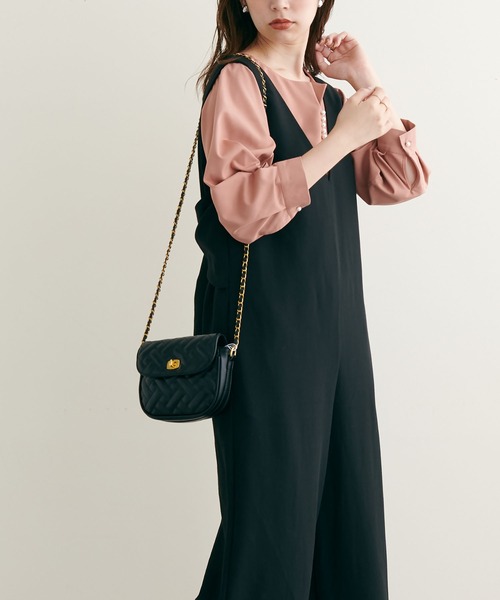 natural couture（ナチュラルクチュール）の「2022AWアイテム/セットアップ可/パール付きスキッパーブラウス（シャツ/ブラウス・レディース・サックスブルー/ネイビー/ベージュ/オレンジ/ピンク/ミント・FREE）」の17枚目の写真
