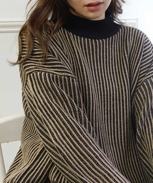 【新品】 Girl リラックス ストライプ セーター プルオーバー 新品】 Girl リラックス ストライプ セーター プルオーバー ホール