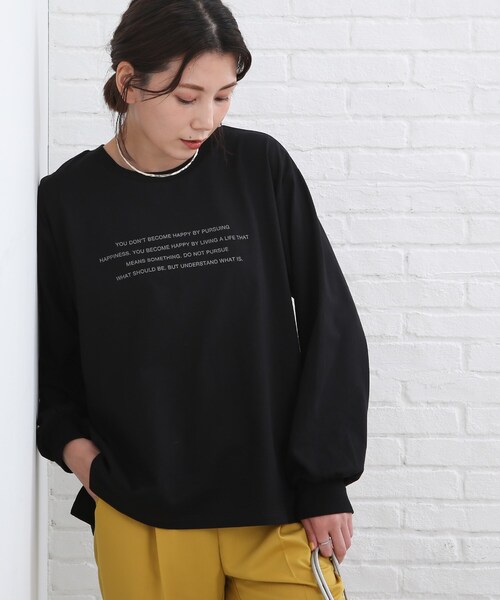SHOO・LA・RUE(シューラルー)の「◆【シンプルで着回しが効く!】アソートプリントロンT(Tシャツ/カットソー・レディース・ホワイト系その他4/ホワイト系その他5/ベージュ系その他2/ベージュ系その他4/ブラック系3/オリーブ系・02/03)」の3枚目の写真