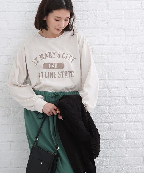 SHOO・LA・RUE(シューラルー)の「◆【シンプルで着回しが効く!】アソートプリントロンT(Tシャツ/カットソー・レディース・ホワイト系その他4/ホワイト系その他5/ベージュ系その他2/ベージュ系その他4/ブラック系3/オリーブ系・02/03)」の5枚目の写真