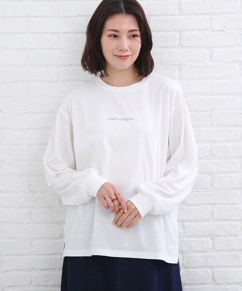 SHOO・LA・RUE(シューラルー)の「◆【シンプルで着回しが効く!】アソートプリントロンT(Tシャツ/カットソー・レディース・ホワイト系その他4/ホワイト系その他5/ベージュ系その他2/ベージュ系その他4/ブラック系3/オリーブ系・02/03)」の12枚目の写真